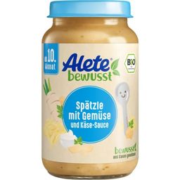 Organic Baby Food Jar - Spaetzle with Vegetables and Cheese Sauce - 220 g