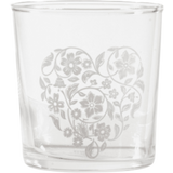 Babila - szklanka z motywem serca z kwiatów, zestaw 6 sztuk
