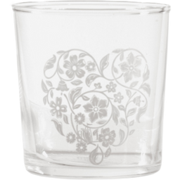 Babila - szklanka z motywem serca z kwiatów, zestaw 6 sztuk - 1 zestaw
