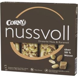 nussvoll - batonik z 3 rodzajami orzechów i karmelem - 96 g