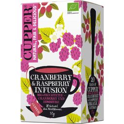 Organic Cranberry & Raspberry Infusion Tea - 20 čajových sáčků