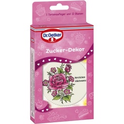 Dr. Oetker Zucker-Dekor Schild - Rosen