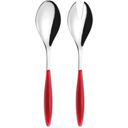 guzzini FEELING Salad Servers - Clear Red