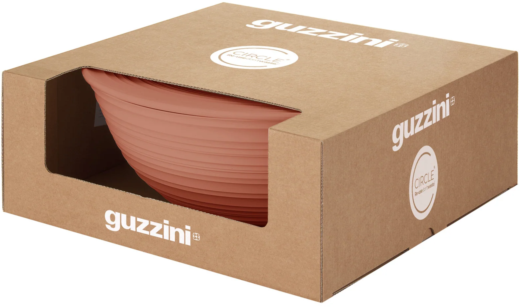 guzzini TIERRA miska s víčkem - tmavá terakota