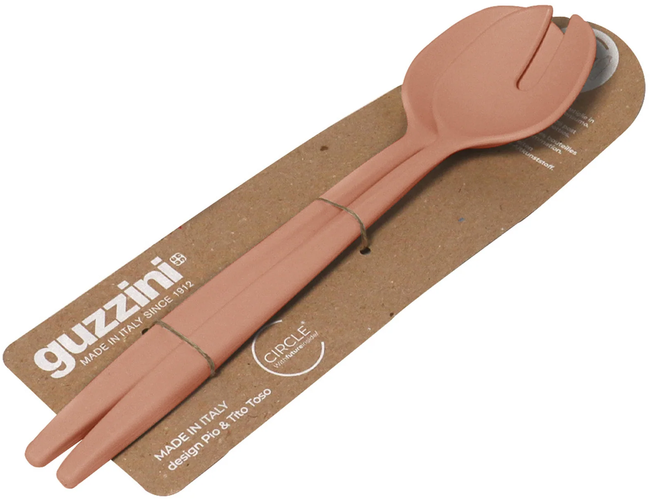 guzzini TIERRA - Cubiertos de Ensalada - Dark terracotta