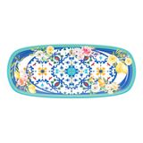 "Flower & Lemon" Rectangular Serving Bowl, Small