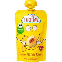 FRUCHTBAR Bio Quetschie Mango-Pfirsich-Banane - 100 g