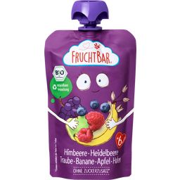 Organic Snack Pouch - Raspberry, Blueberry, Grape, Banana, Apple, Oats - 100 g
