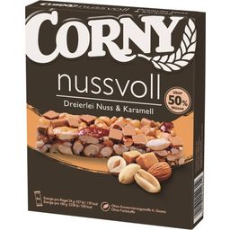 nussvoll Tyčinky se 3 druhy ořechů a karamelem - 96 g