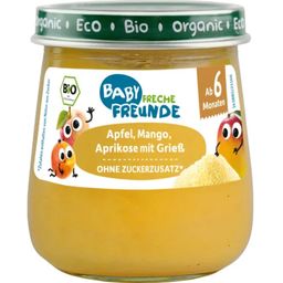 Biologische Potjes - Appel, Mango, Abrikoos met Griesmeel - 120 g