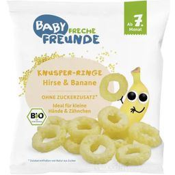 Freche Freunde Bio křupavé kroužky s prosem a banánem - 20 g