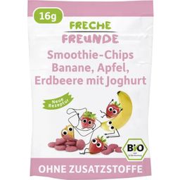 Biologische Smoothie Chips -  Banaan, Appel, Aardbei met Yoghurt - 16 g