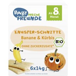 Freche Freunde Bio Knusper-Schnitte Banane & Kürbis - 84 g