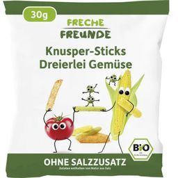 Freche Freunde Bio křupavé tyčinky - tři druhy zeleniny - 30 g