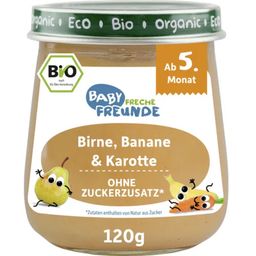 Freche Freunde Bio příkrm s hruškou, banánem a mrkví - 120 g