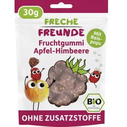 Bio Fruchtgummi Apfel-Himbeere mit Reispops - 30 g