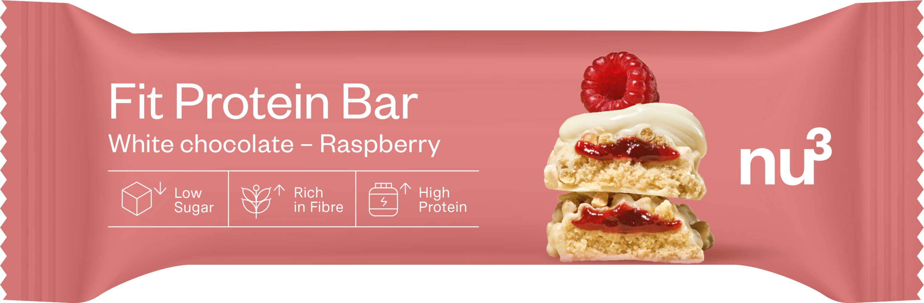 nu3 Fit Protein Bar - White Choc Raspberry
