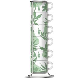 Bialetti Set de 6 Tazas Apilables - Primavera - verde