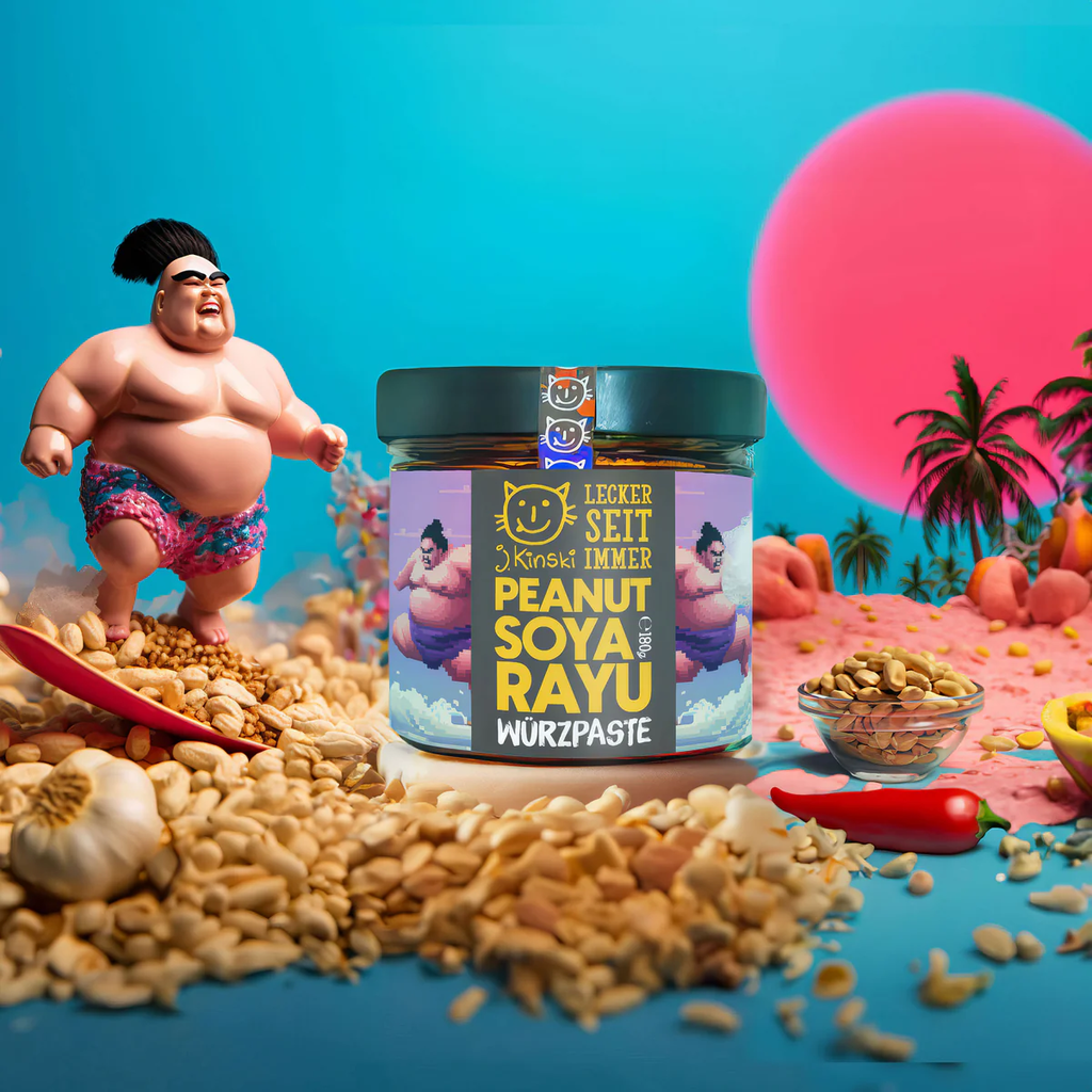J.Kinski Condimento Bio - Peanut Soya Rayu - 160 g