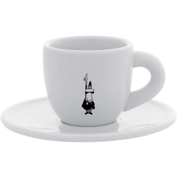 Bialetti Taza Moka con Plato - Blanco - 1 pieza