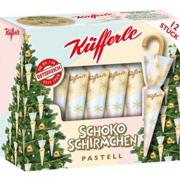 Czekoladowe parasolki, PASTELOWE, 12 szt.