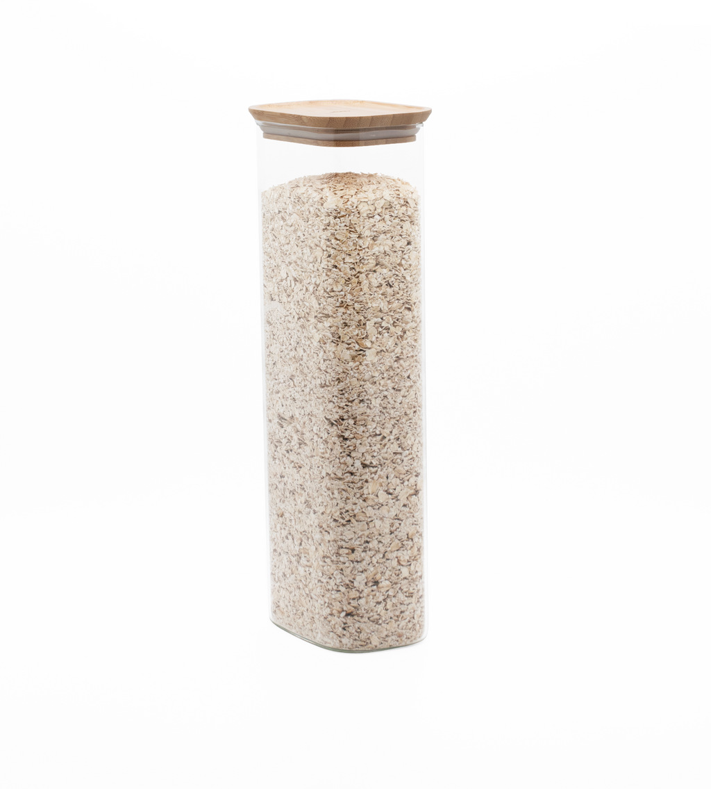 Tall Storage Container with Bamboo Lid, Rectangular - 2600 ml