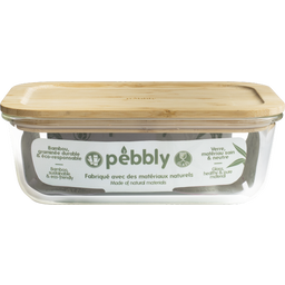 Rectangular Food Storage Container, Glass/Bamboo - 1800 ml