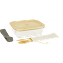 Lunchbox - Rectangular, Flat with Cutlery 1L - 3 pcs - 1 Set