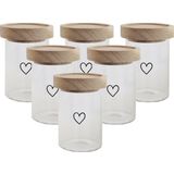 Eulenschnitt Mini Glass Storage Jars 10 cm, Set of 6