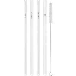 Eulenschnitt Drinking Straws - Black 20 cm, Set of 4 - Lebe, Liebe, Lache