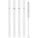 Drinking Straws - Black 13 cm, Set of 4, Summer