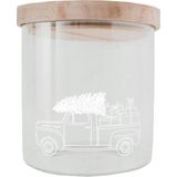 Eulenschnitt Christmas Car Glass Storage Jar 13 cm