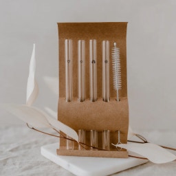 Eulenschnitt Drinking Straws - Black 13 cm, Set of 4 - Summer