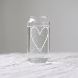 Eulenschnitt Tall Glass - Heart