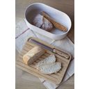 Bread Bin with Cutting Board, Knife & Bag - Cream - 1 Pc.