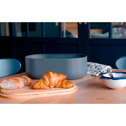 Bread Bin with Cutting Board, Knife & Bag - Slate - 1 Set