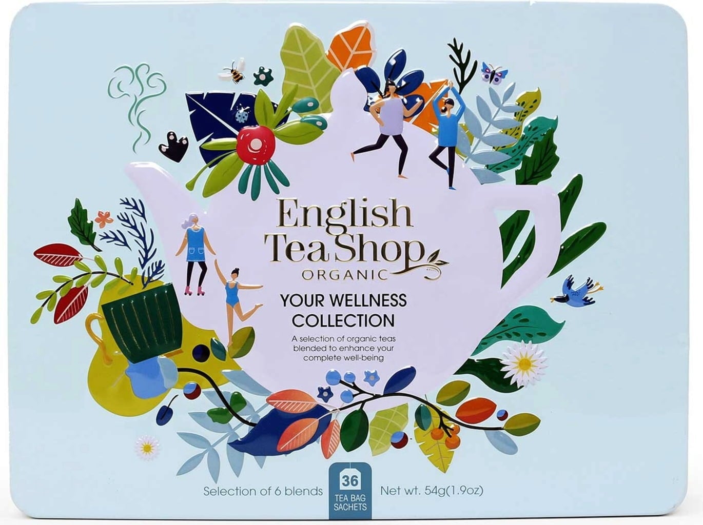 Cartello In Metallo Types Of Herbal Teas - Targhetta Decorativa 20x30 Cm Con 15 Tipi Di Tisane - Regalo Per Amanti Del Tè