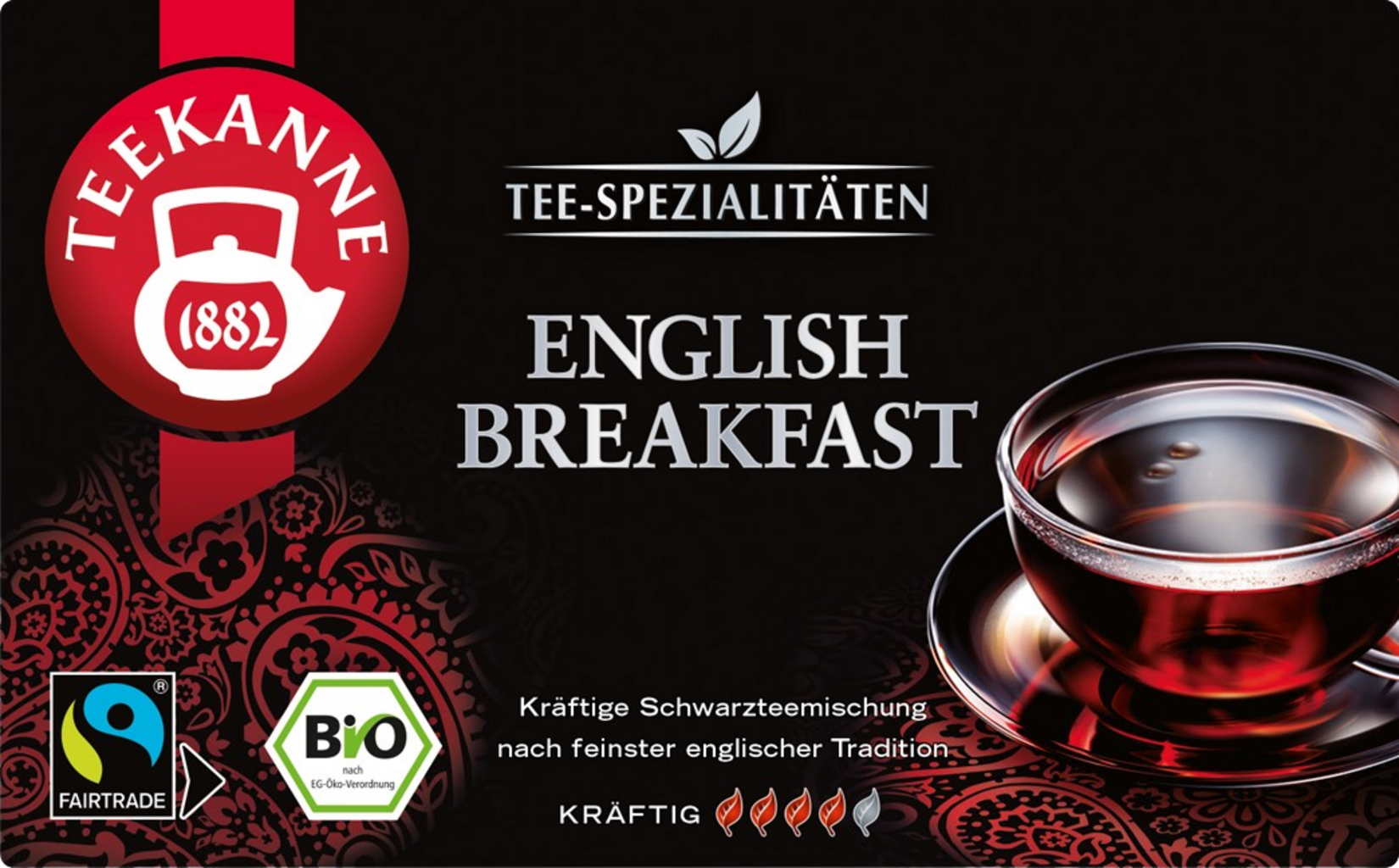 TEEKANNE English Breakfast Specialty Tea - Organic, Fairtrade & RFA, 35 g -  Piccantino