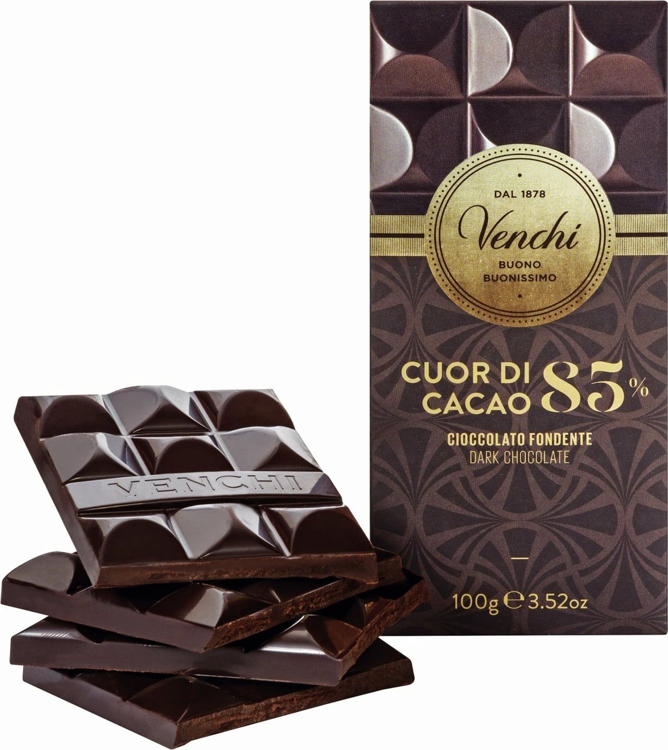 Venchi 85% Extra Dark Chocolate, 100 g - Piccantino Online Shop  International